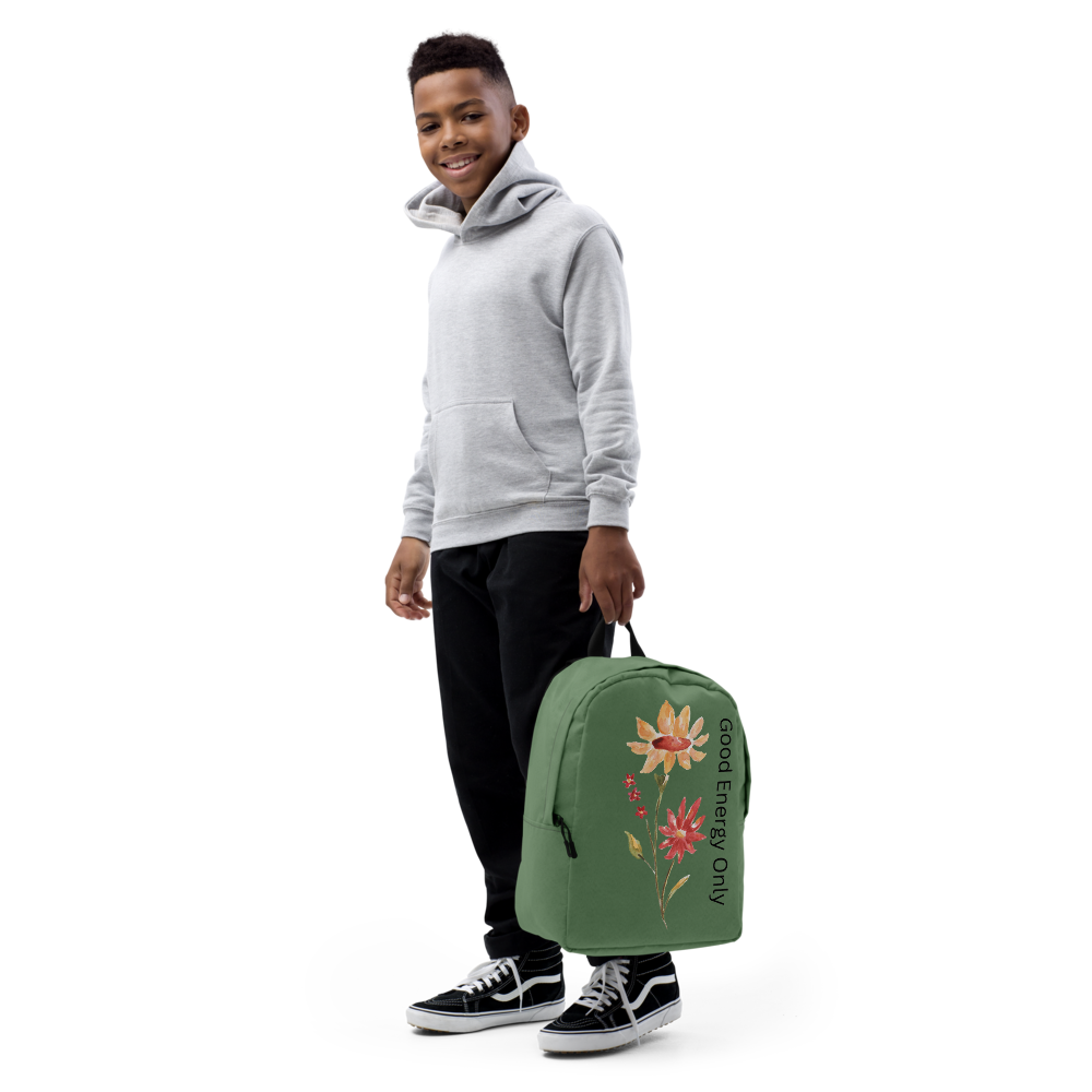 Good Energy Only Backpack – Water-Resistant Laptop Bag with Floral Design | Durable Everyday Backpack for Work, School & Travel
