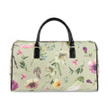 Floral Faux Leather Travel Bag — Watercolor Flower Weekender