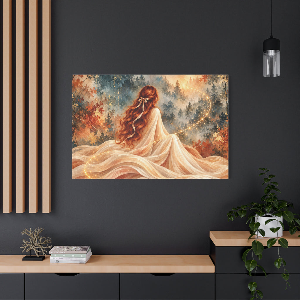 Enchanted Forest Woman Canvas Wall Art