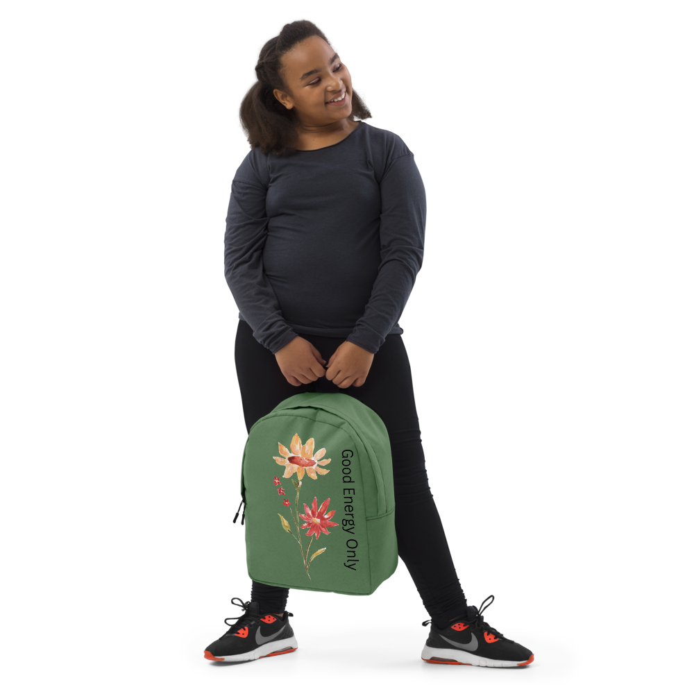 Good Energy Only Backpack – Water-Resistant Laptop Bag with Floral Design | Durable Everyday Backpack for Work, School & Travel