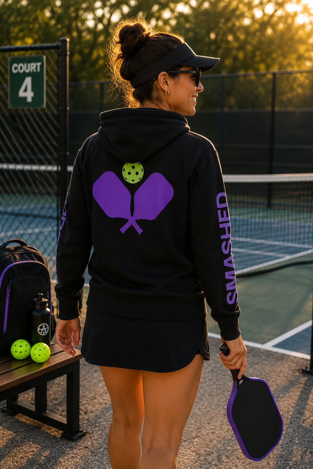 Black Pickleball Hoodie – Dink Responsibly