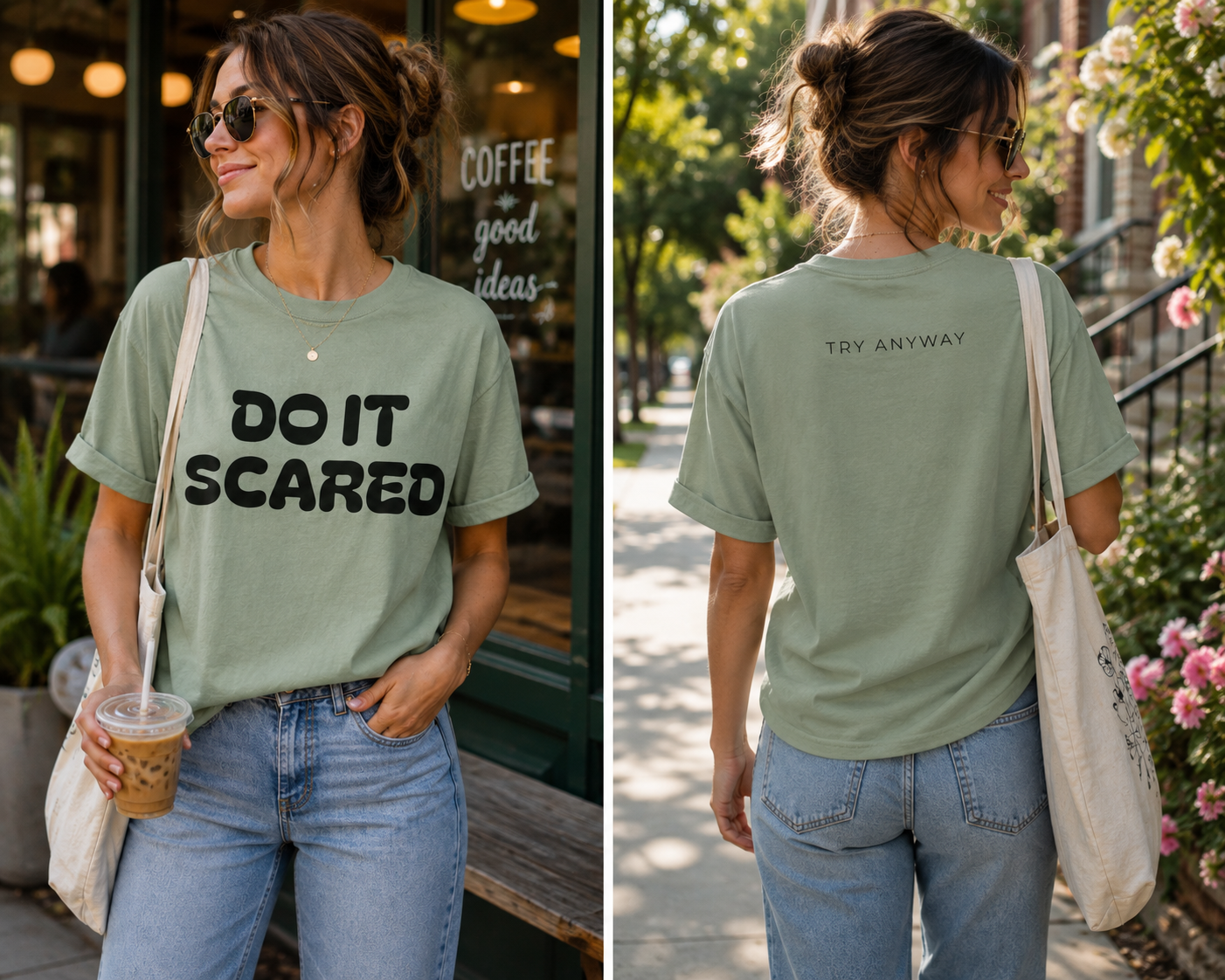 Do It Scared Comfort Colors® T-Shirt | Motivational Graphic Tee