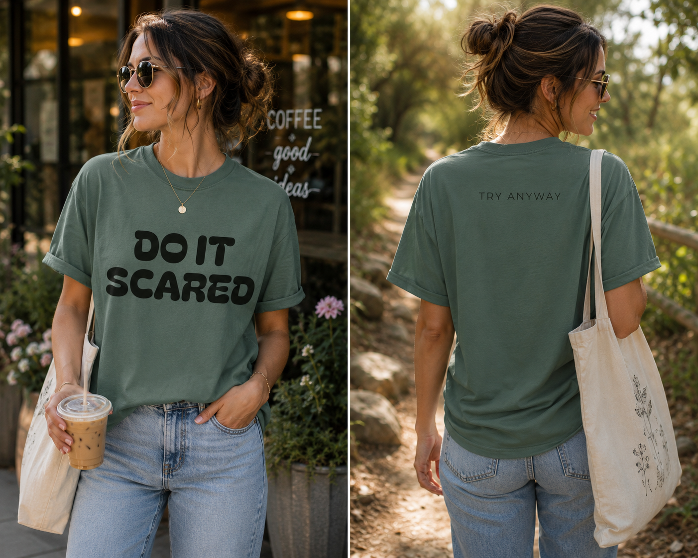 Do It Scared Comfort Colors® T-Shirt | Motivational Graphic Tee