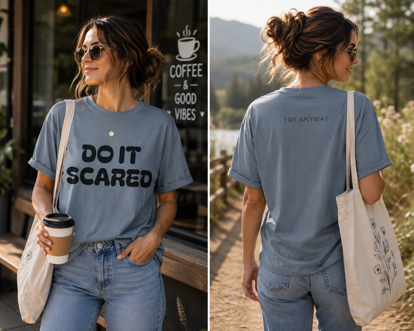 Do It Scared Comfort Colors® T-Shirt | Motivational Graphic Tee