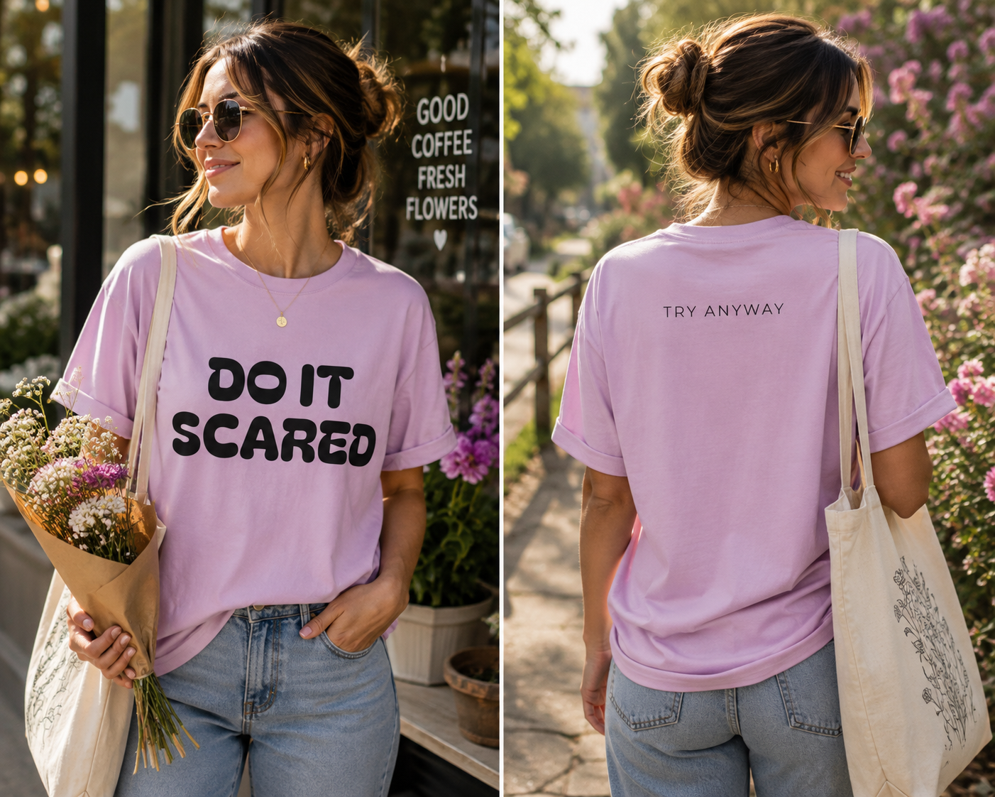 Do It Scared Comfort Colors® T-Shirt | Motivational Graphic Tee
