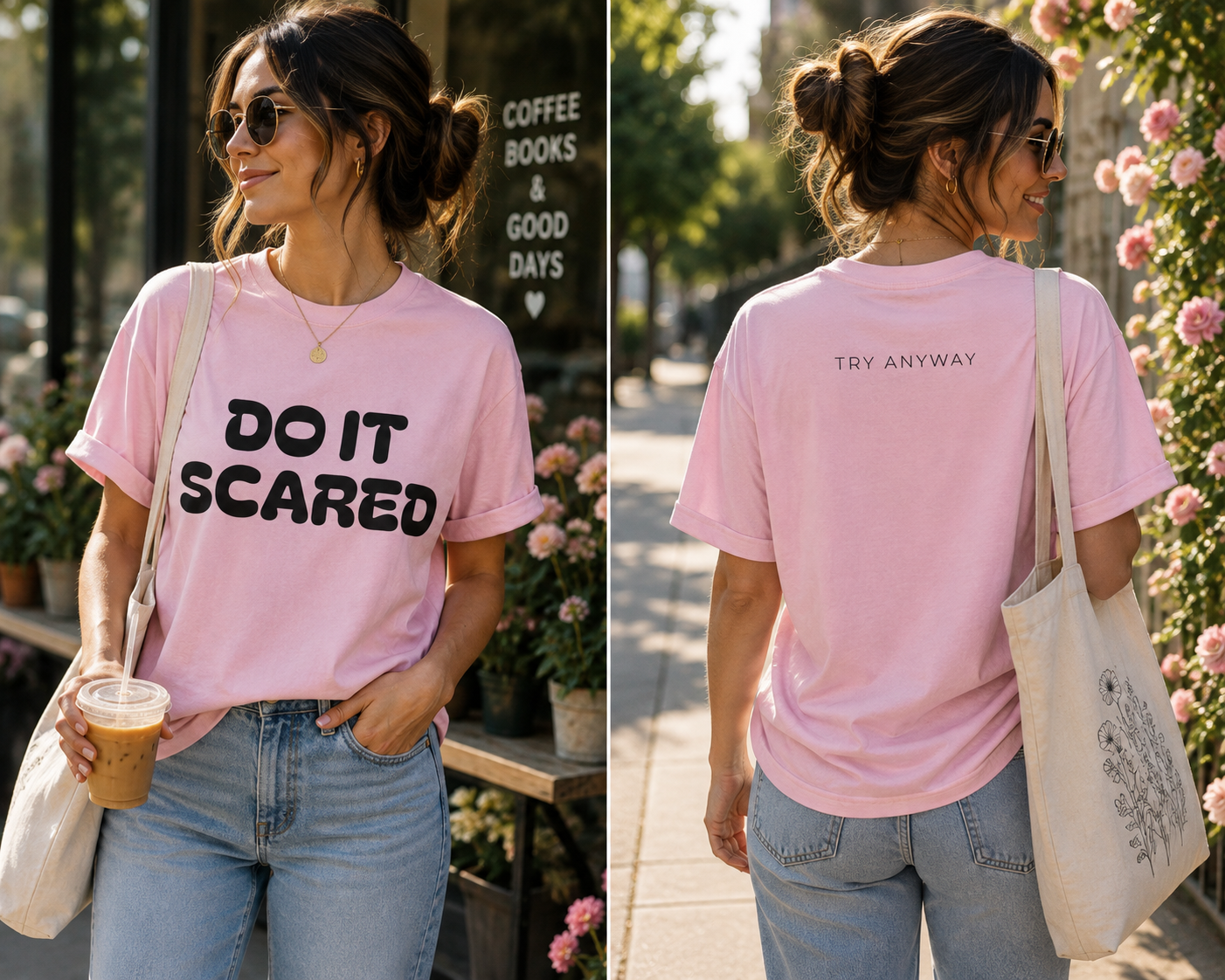 Do It Scared Comfort Colors® T-Shirt | Motivational Graphic Tee