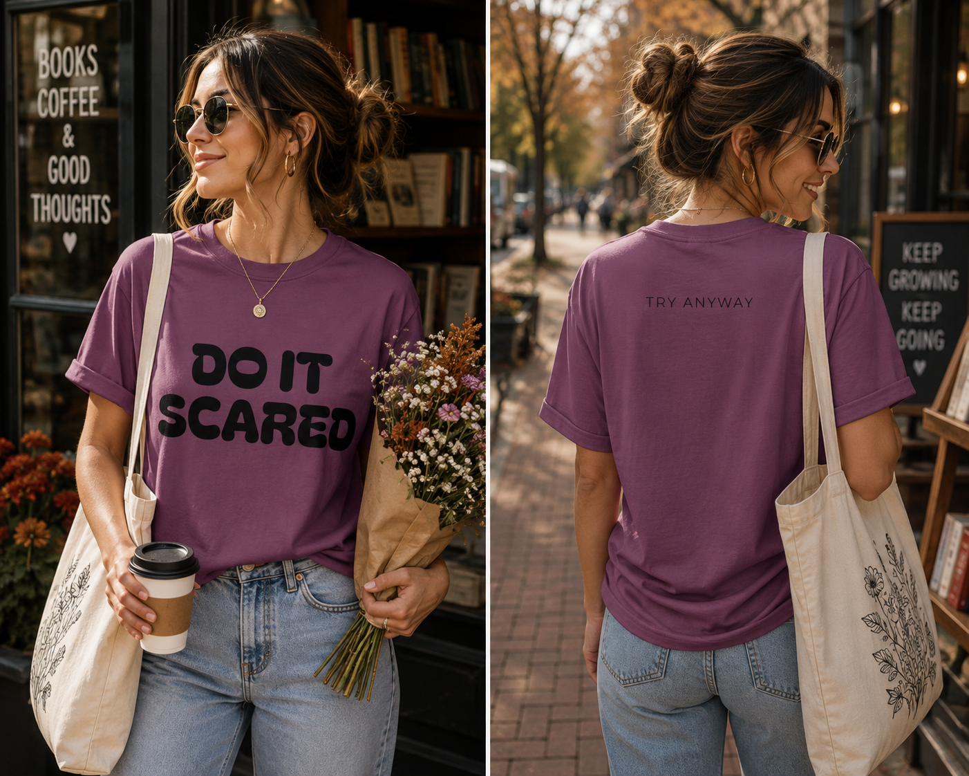 Do It Scared Comfort Colors® T-Shirt | Motivational Graphic Tee