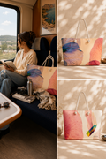 Try Anyway Botanical Weekender Tote Bag | Floral Travel Bag with Rope Handles