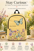 Stay Curious Butterfly & Wildflower Backpack