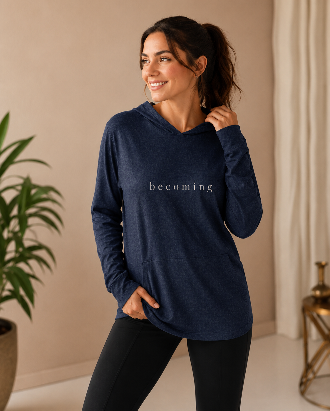 Hooded Long Sleeve Tee | Inspirational Shirt for Personal Growth & New Beginnings