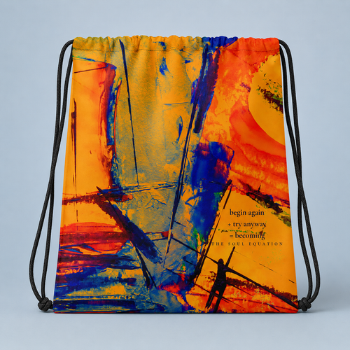 Abstract Drawstring Bag | Vibrant Inspirational Backpack