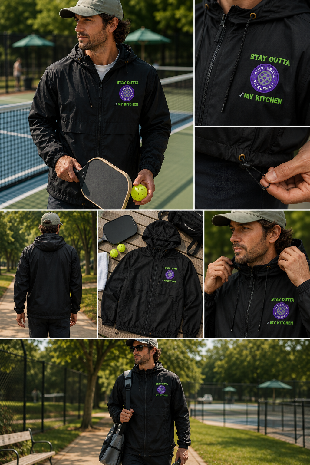 Stay Outta My Kitchen Pickleball Windbreaker