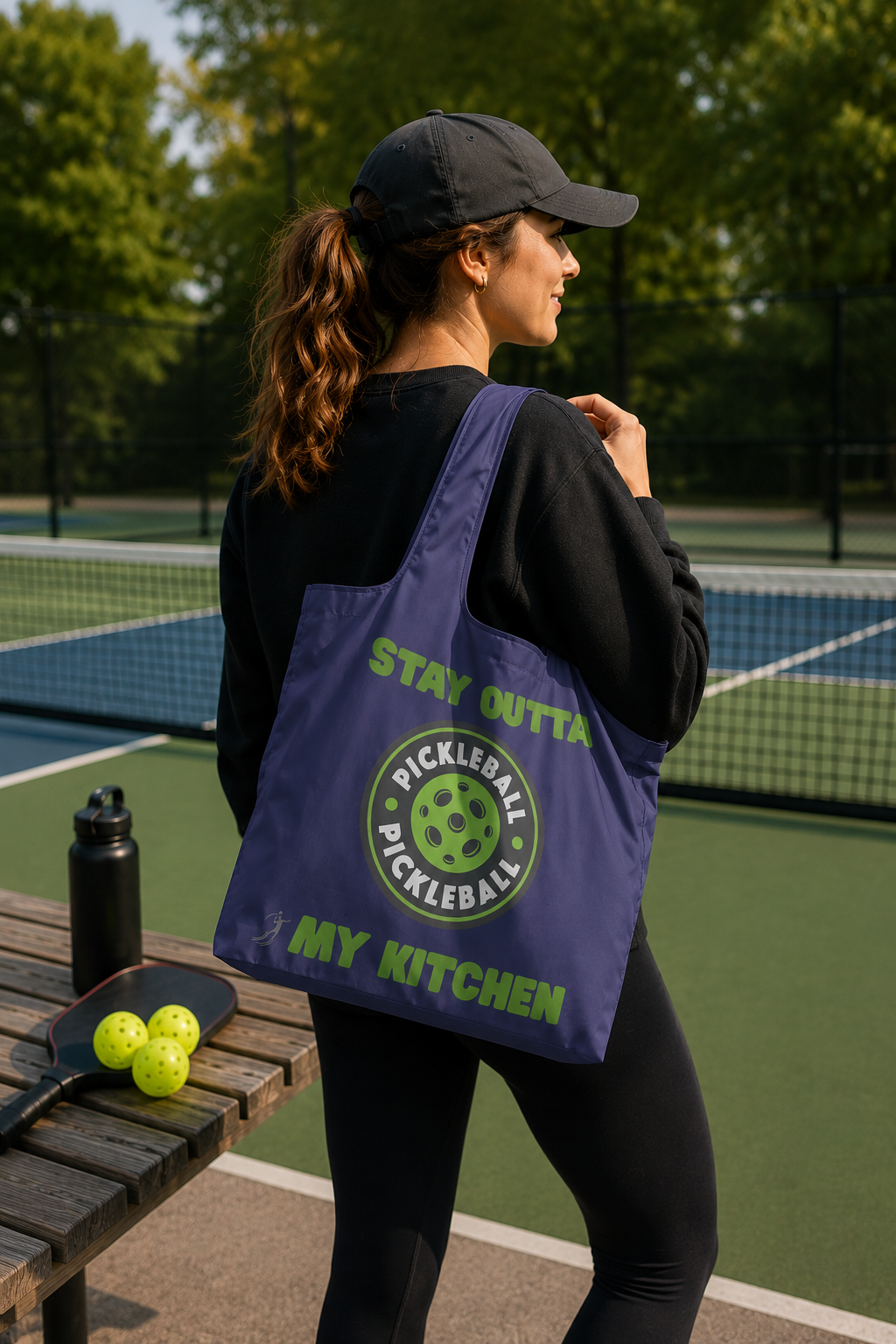 Stay Outta My Kitchen Pickleball Tote Bag