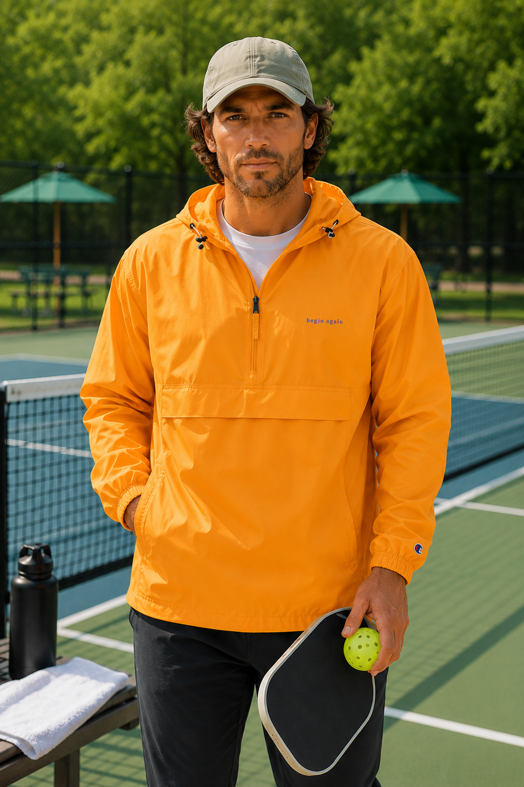 Begin Again - Embroidered Champion Jacket