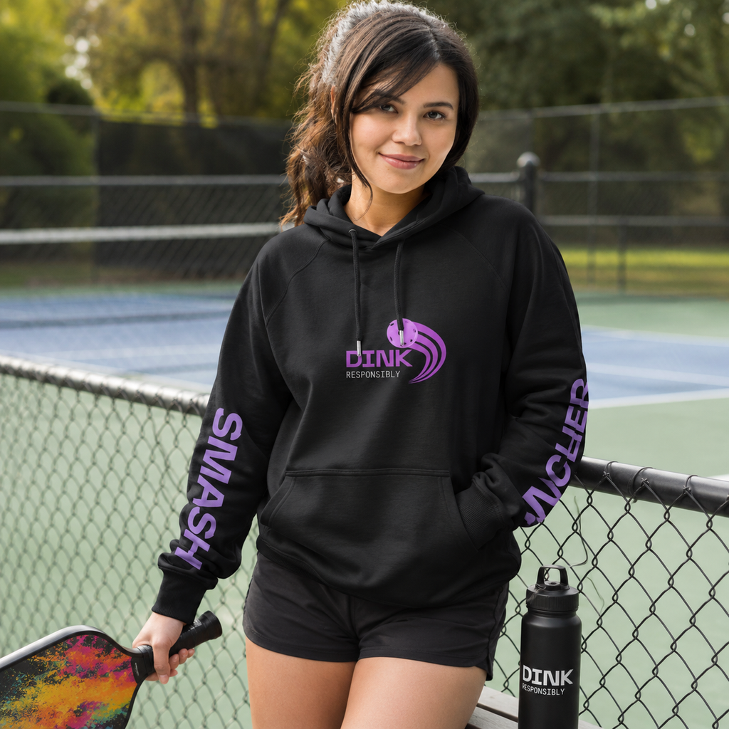 Black Pickleball Hoodie – Dink Responsibly