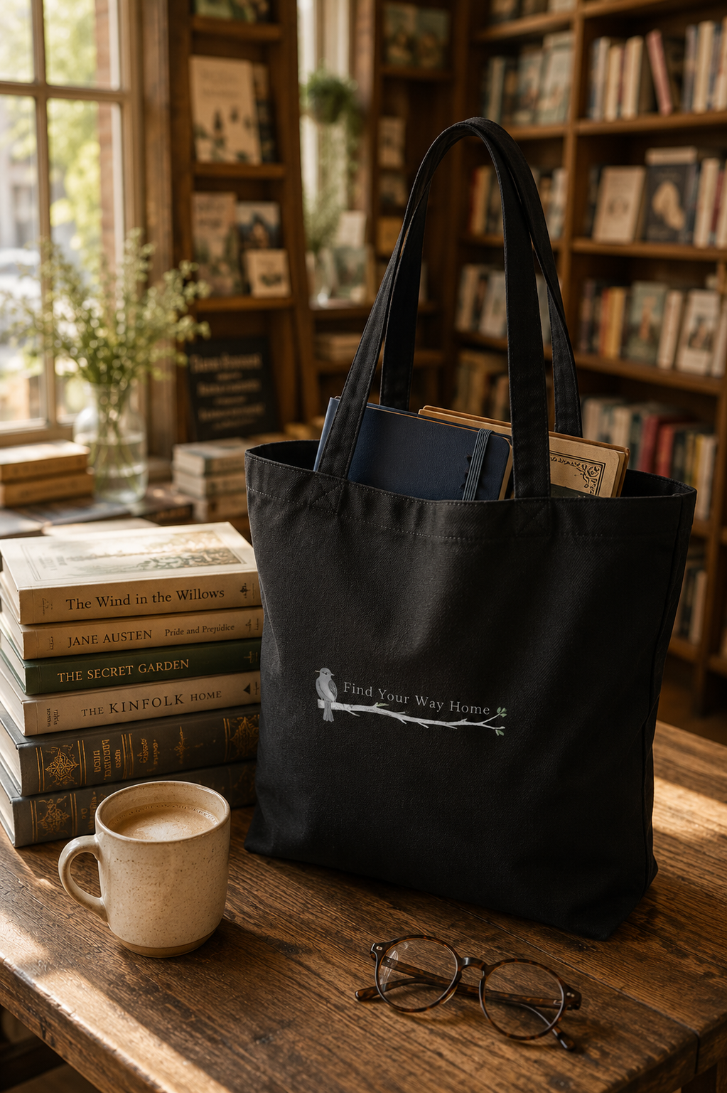 Find Your Way Home Organic Cotton Tote Bag
