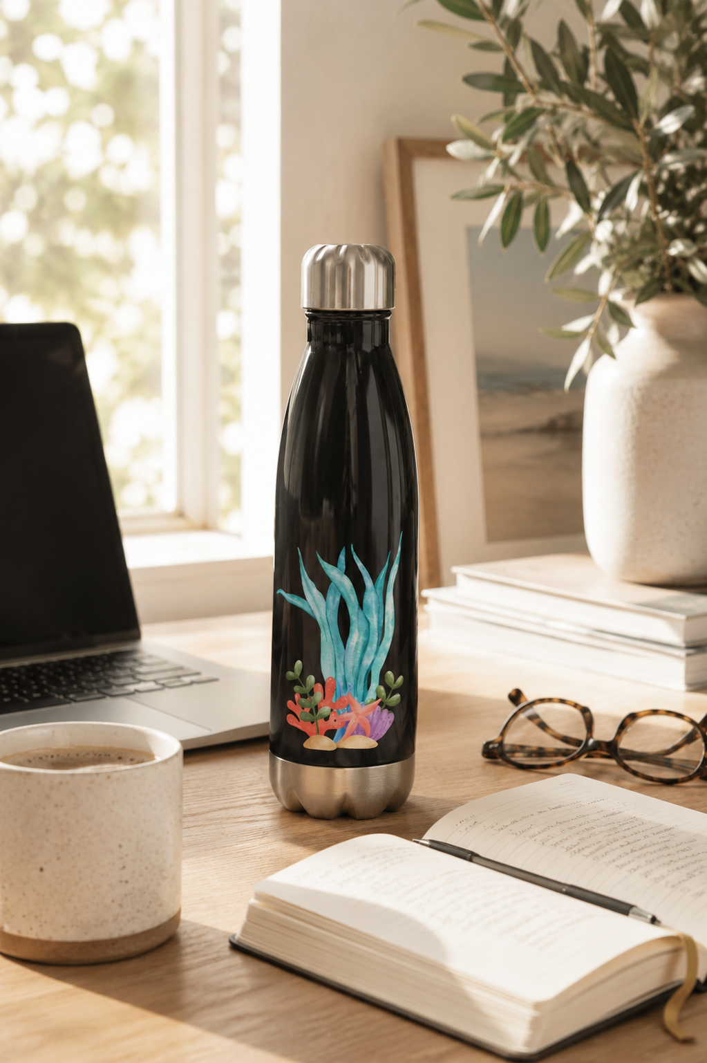 Summer Vibes Stainless Steel Water Bottle