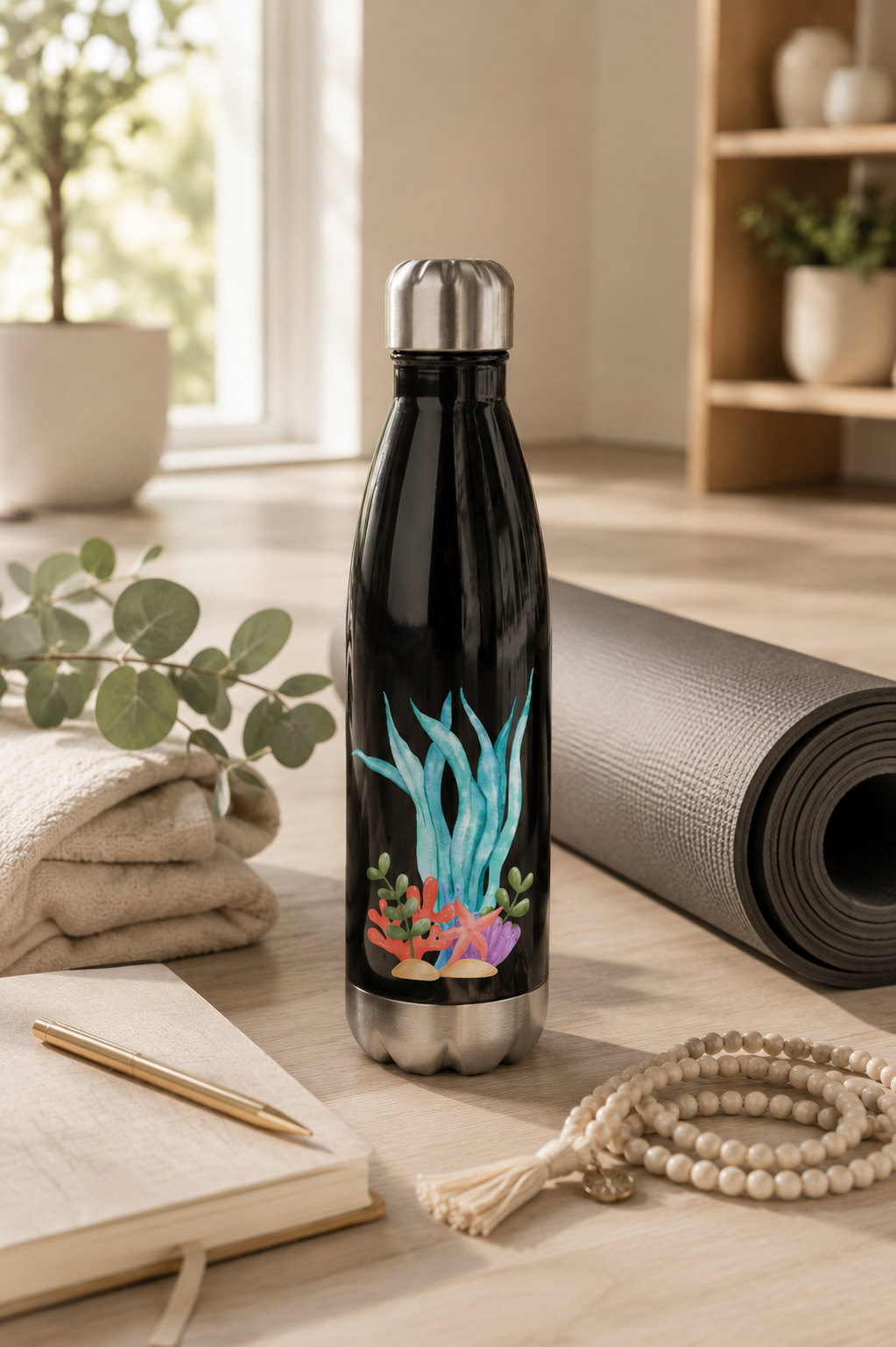 Summer Vibes Stainless Steel Water Bottle