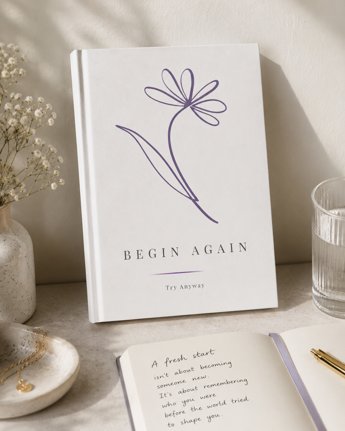 Begin Again™ Hardcover Journal | Try Anyway