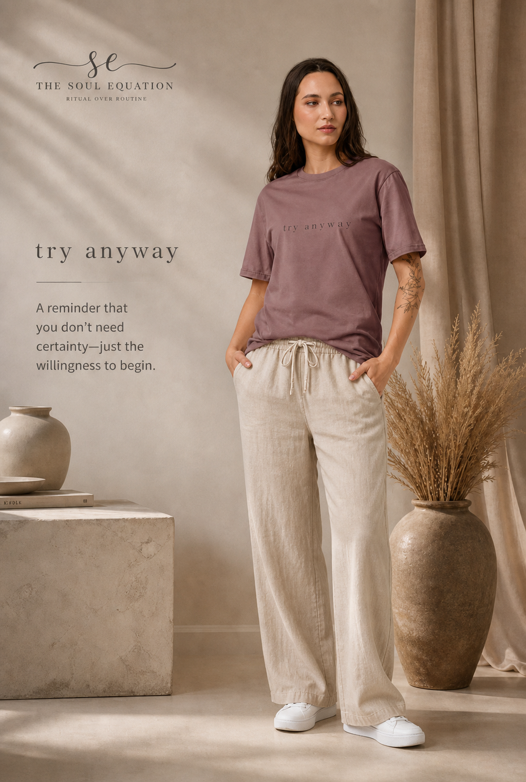 Try Anyway Tee – A Reminder to Begin Without Certainty