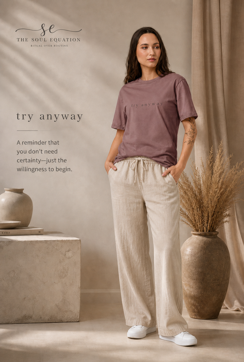 Try Anyway Tee – A Reminder to Begin Without Certainty