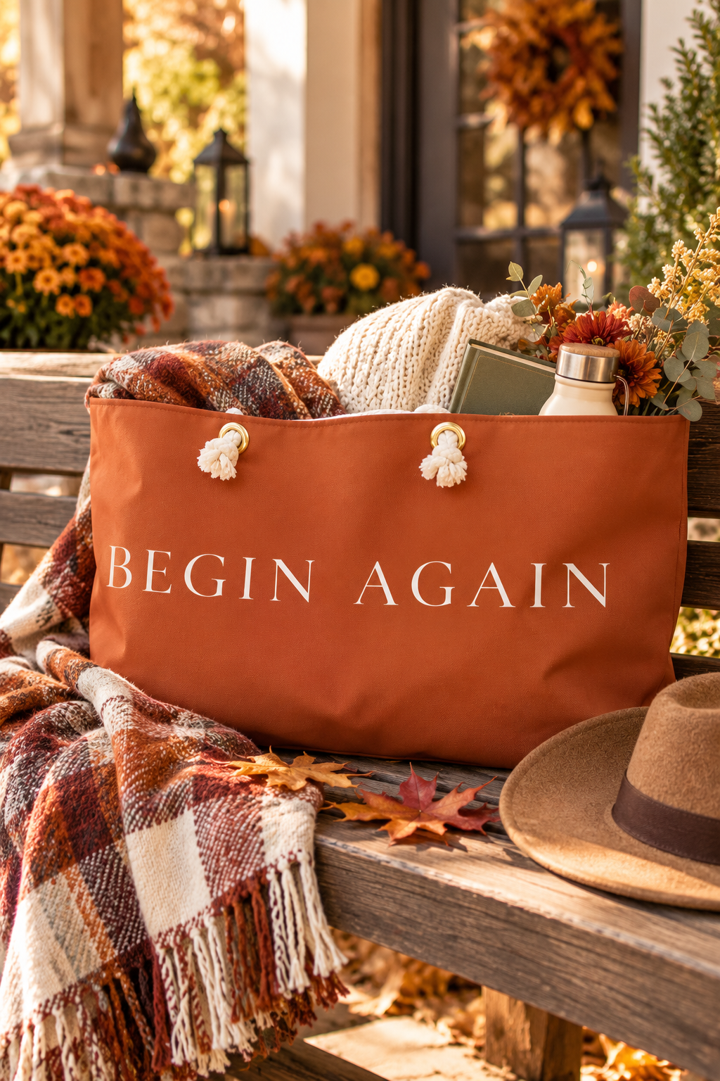 BEGIN AGAIN Weekender Bag | Burnt Orange