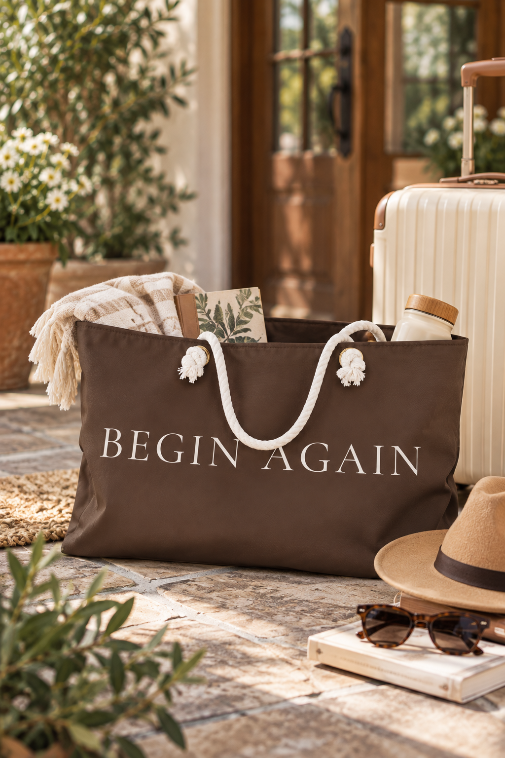 BEGIN AGAIN Weekender Bag | Chocolate Brown
