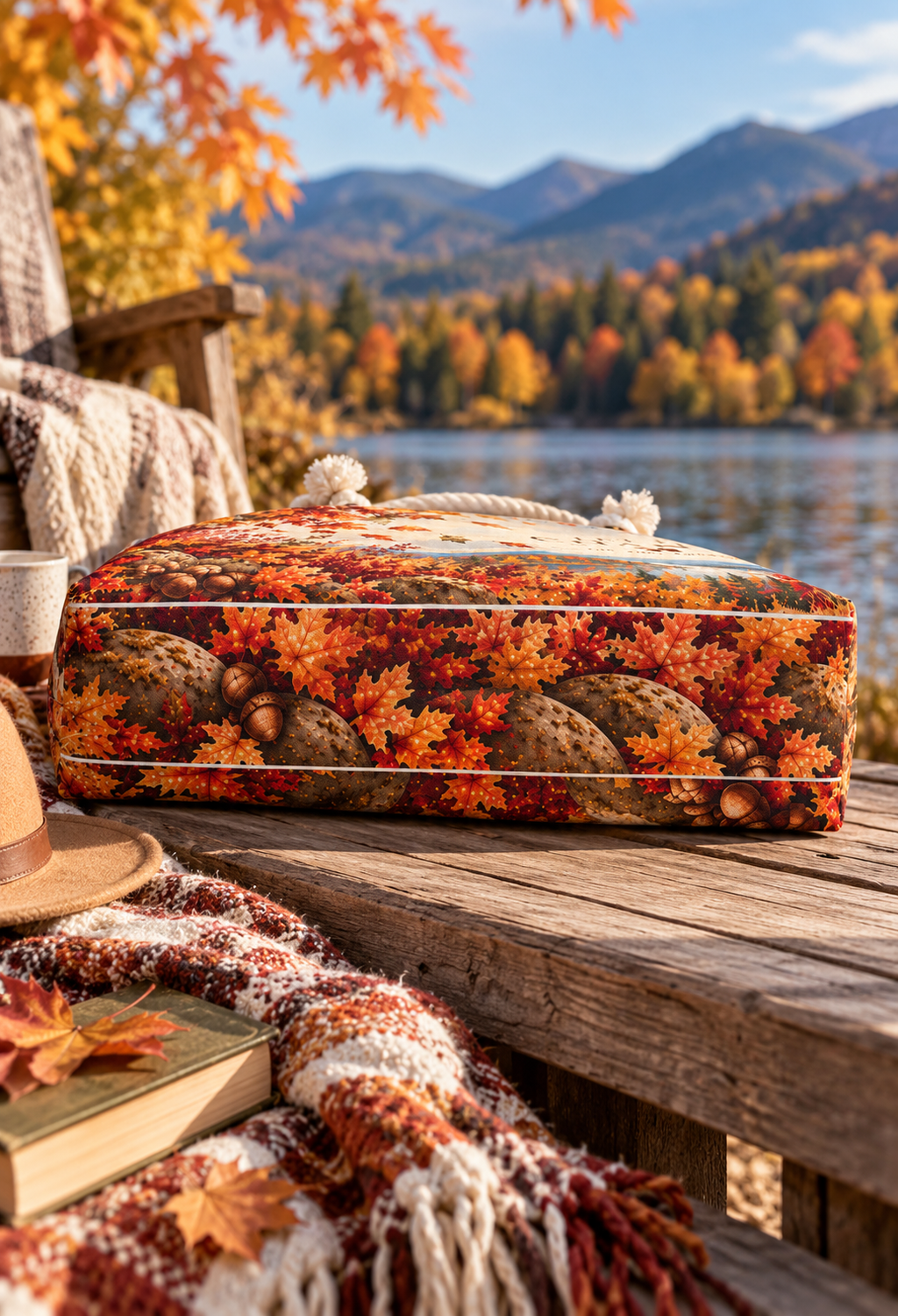 Autumn Leaves Let It Change Weekender Bag | Fall Landscape Tote