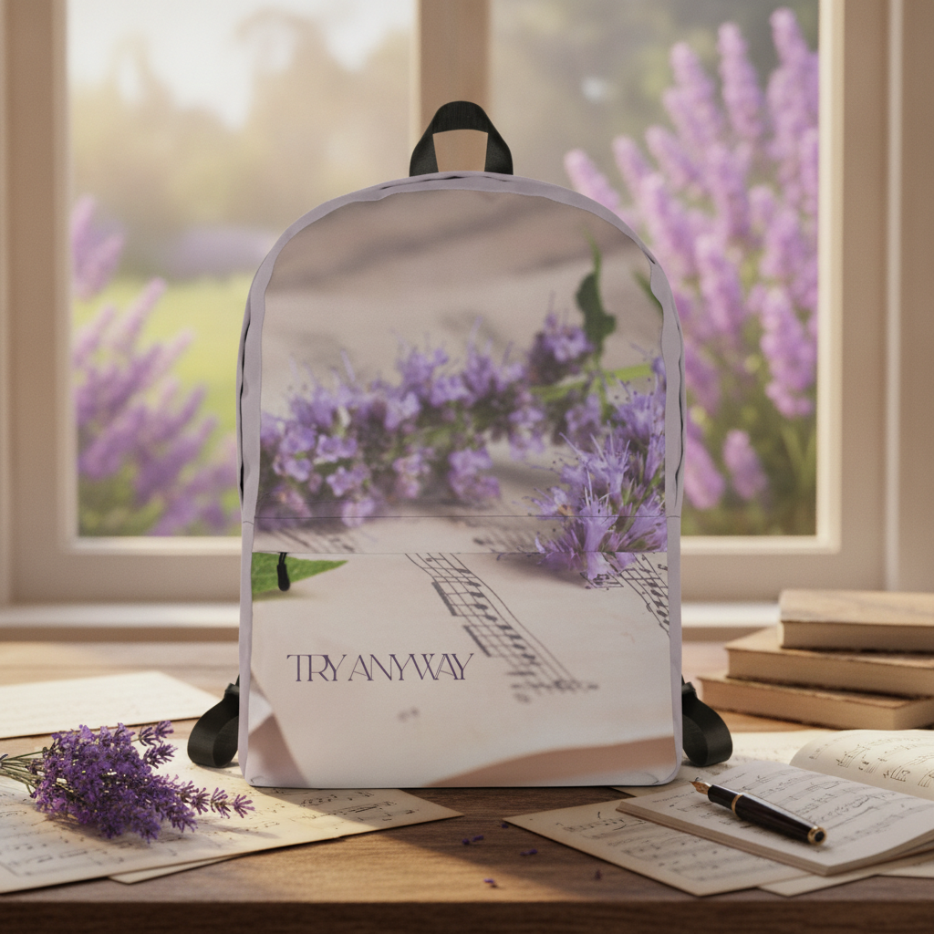 Lavender Melody Art Laptop Backpack