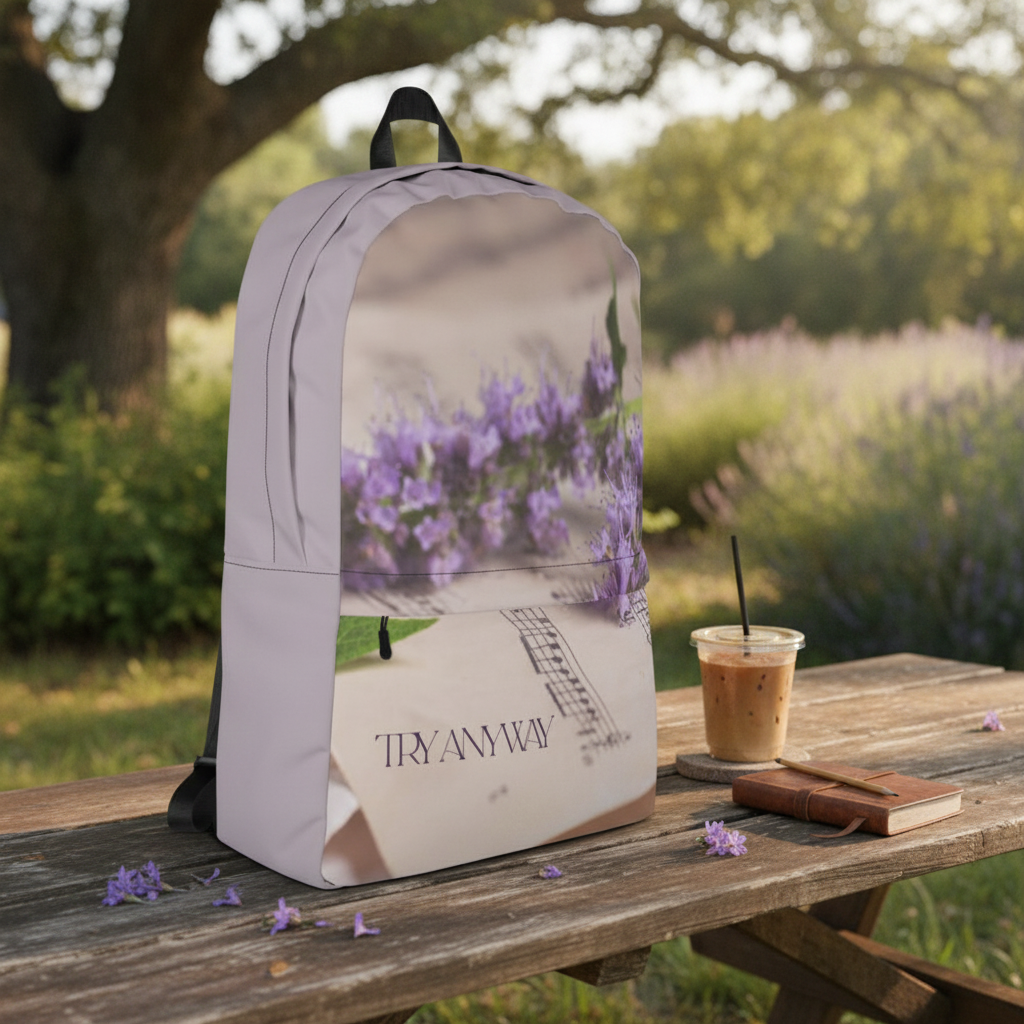 Lavender Melody Art Laptop Backpack