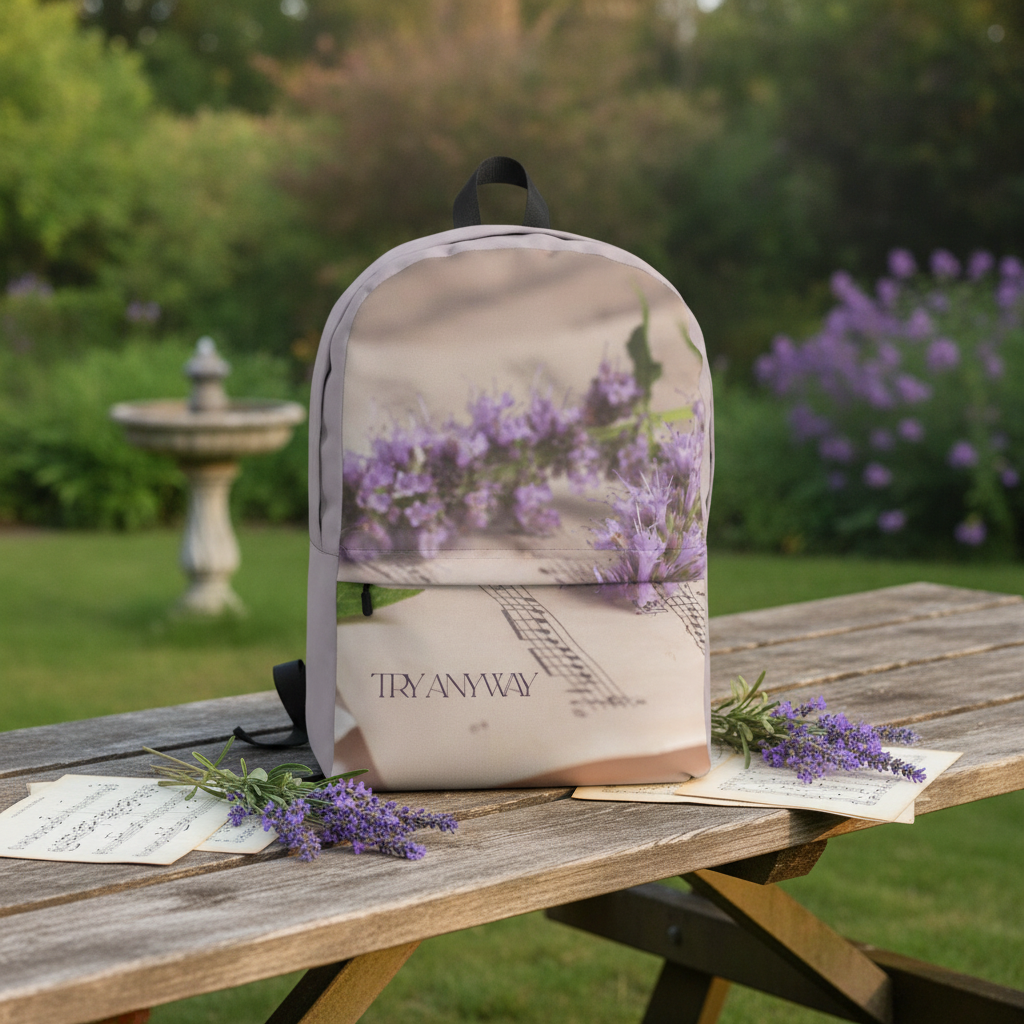 Lavender Melody Art Laptop Backpack