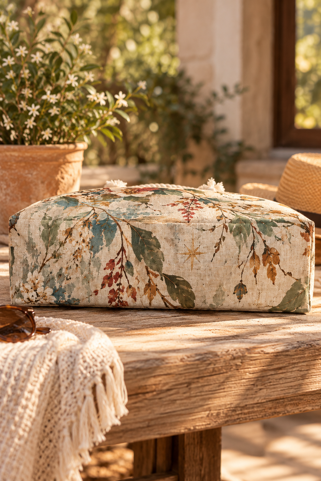 Vintage Botanical Weekender Bag – Boho Floral Travel Tote