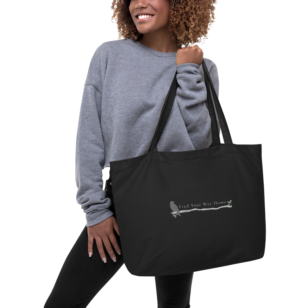 Organic Cotton Tote Bag | Find Your Way Home Literary Gift for Book Lovers