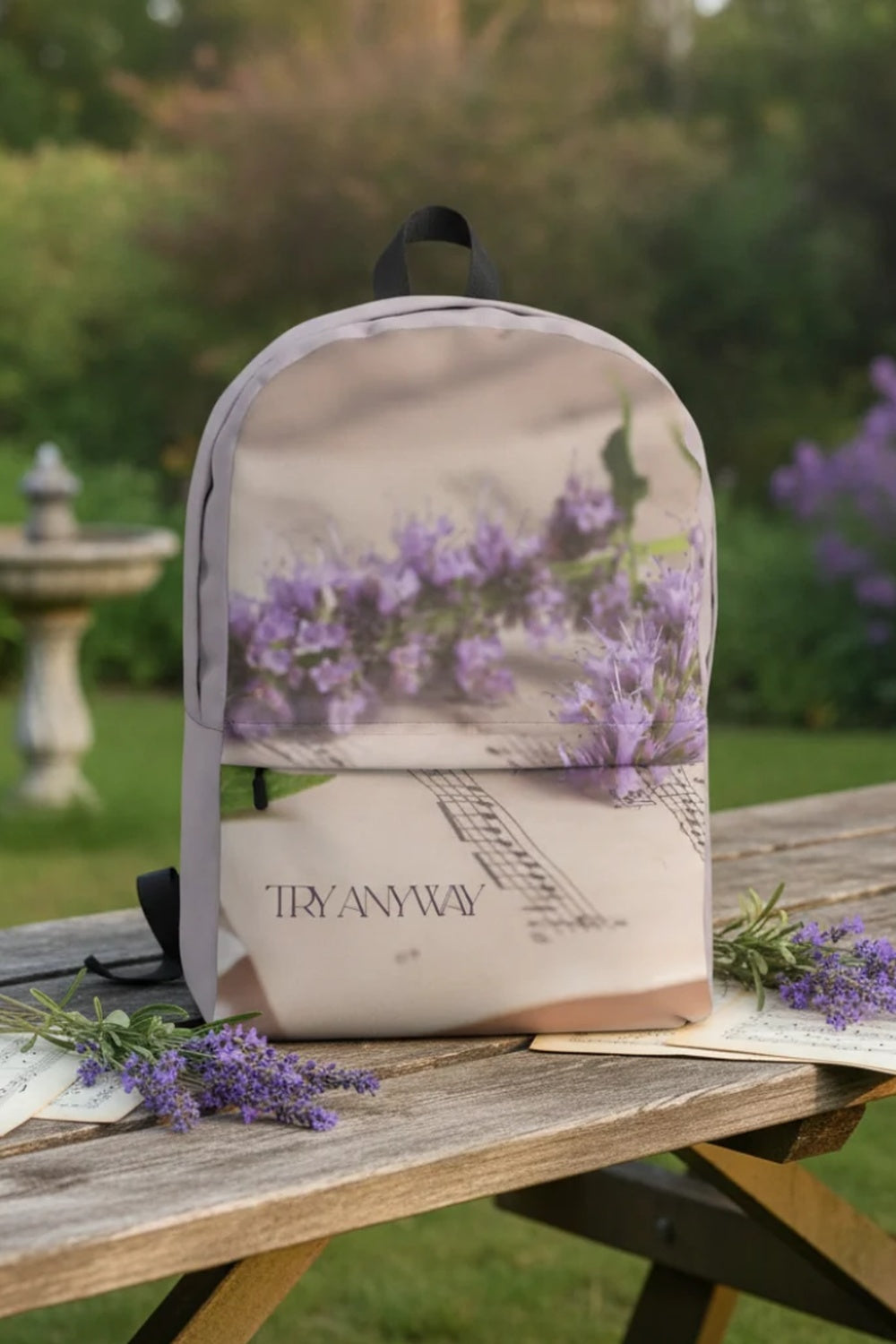Lavender Melody Art Laptop Backpack