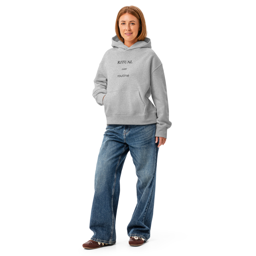 Ritual Over Routine Hoodie | Minimal Heavyweight Fleece Pullover