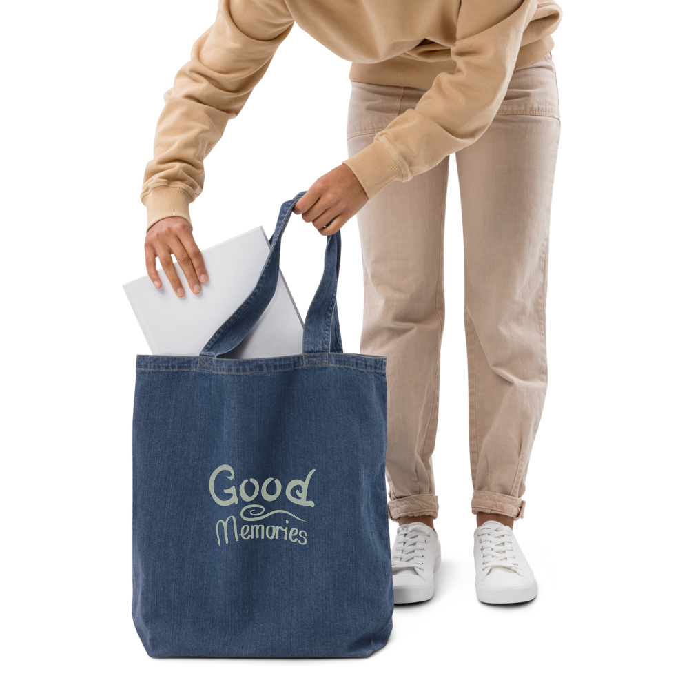 Good Memories Organic Denim Tote | Shopping, Travel & Everyday Use