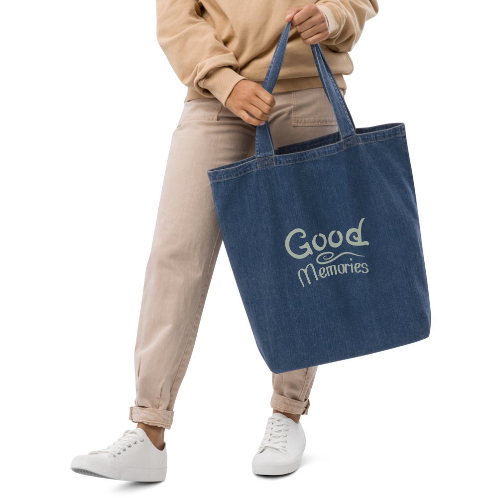 Good Memories Organic Denim Tote | Shopping, Travel & Everyday Use