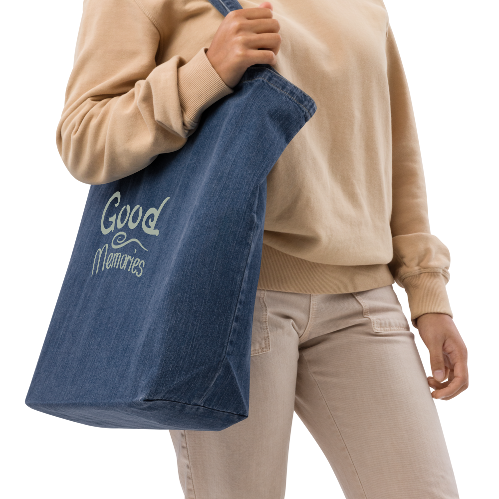 Good Memories Organic Denim Tote | Shopping, Travel & Everyday Use