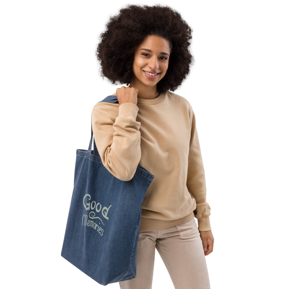 Good Memories Organic Denim Tote | Shopping, Travel & Everyday Use