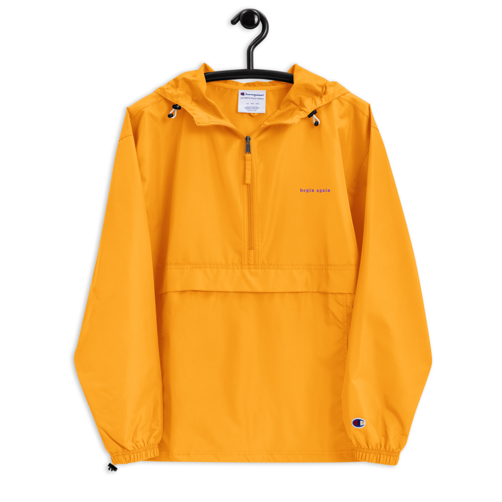 Begin Again - Embroidered Champion Jacket