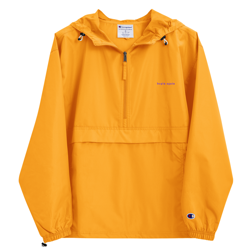 Begin Again - Embroidered Champion Jacket