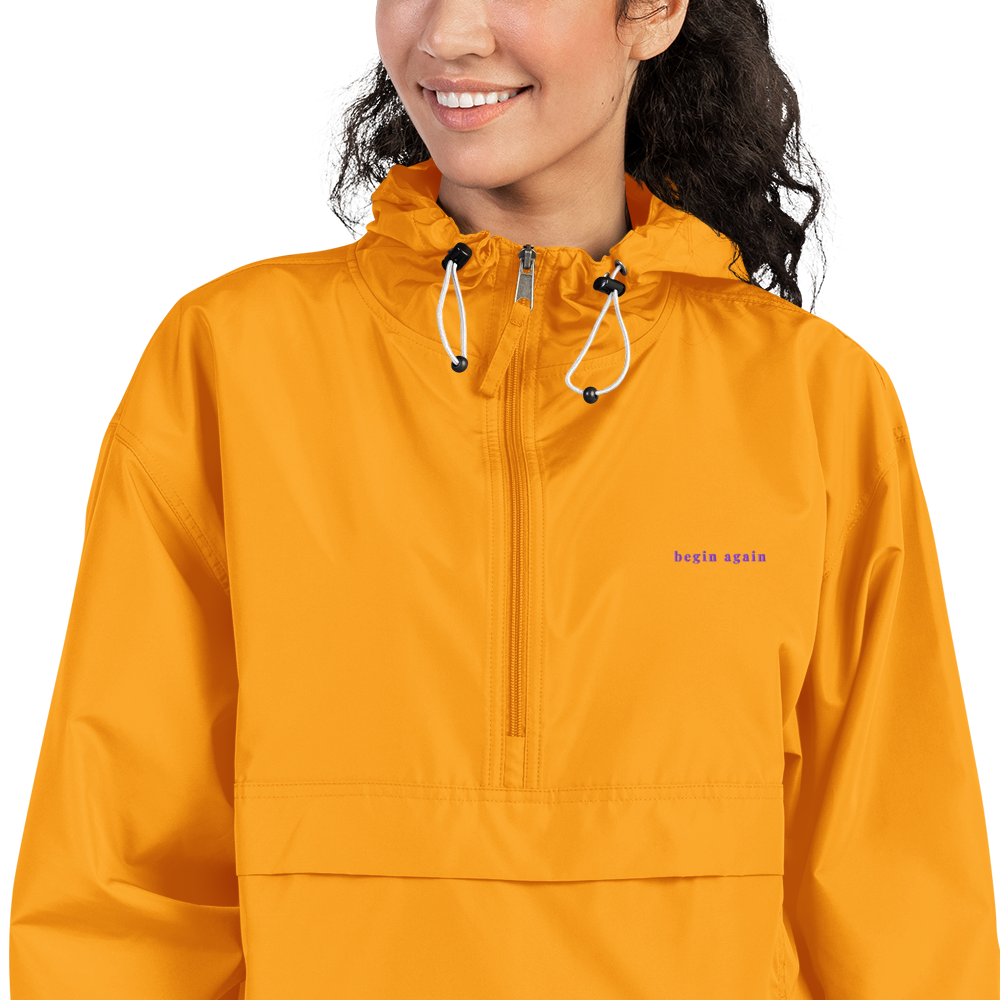 Begin Again - Embroidered Champion Jacket